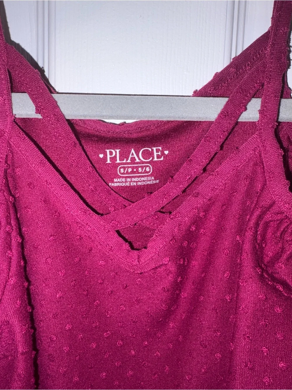 The Children's Place Fuchsia Pink Cold-Shoulder Top with Crisscross Straps